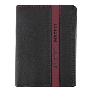 Vertical Wallet Leather Red Stripe